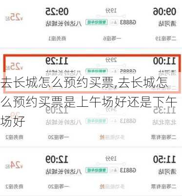 去长城怎么预约买票,去长城怎么预约买票是上午场好还是下午场好