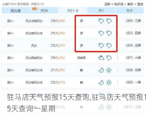 驻马店天气预报15天查询,驻马店天气预报15天查询一星期