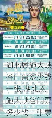 湖北恩施大峡谷门票多少钱一张,湖北恩施大峡谷门票多少钱一张票