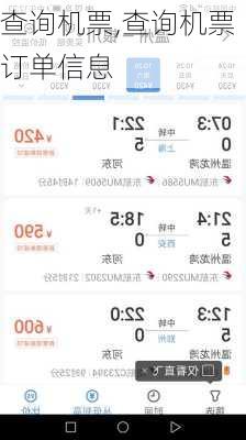 查询机票,查询机票订单信息