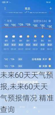 未来60天天气预报,未来60天天气预报情况 精准查询