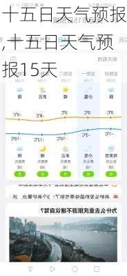 十五日天气预报,十五日天气预报15天