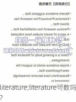 literature,literature可数吗?