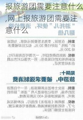 报旅游团需要注意什么,网上报旅游团需要注意什么