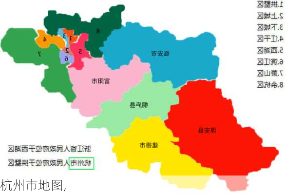 杭州市地图,