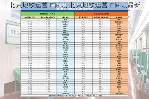 北京地铁运营时间表,北京地铁运营时间表最新