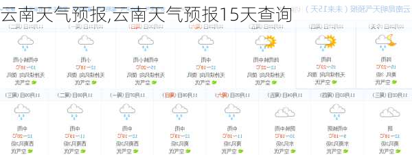 云南天气预报,云南天气预报15天查询