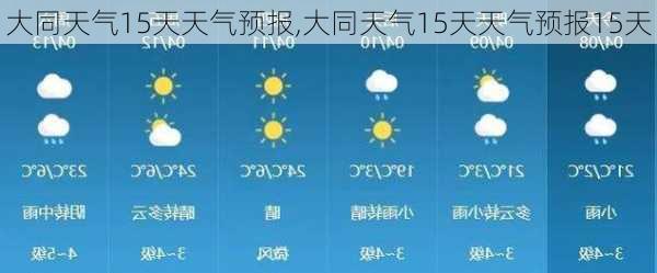 大同天气15天天气预报,大同天气15天天气预报15天