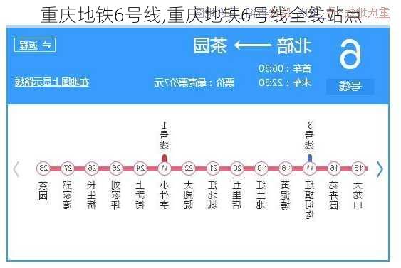 重庆地铁6号线,重庆地铁6号线全线站点