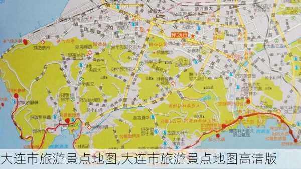 大连市旅游景点地图,大连市旅游景点地图高清版