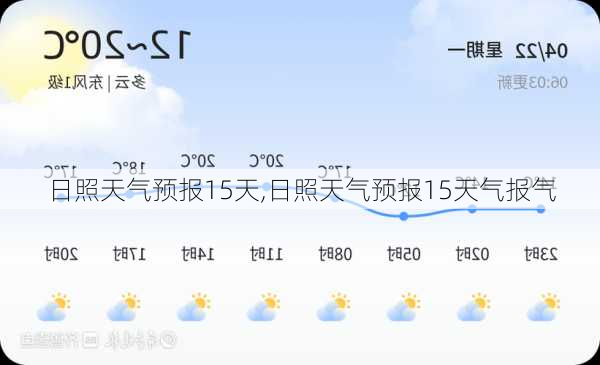 日照天气预报15天,日照天气预报15天气报气