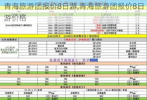 青海旅游团报价8日游,青海旅游团报价8日游价格