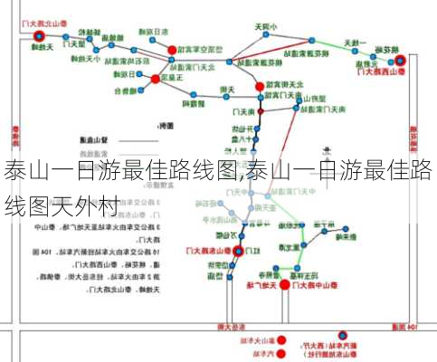 泰山一日游最佳路线图,泰山一日游最佳路线图天外村