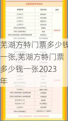 芜湖方特门票多少钱一张,芜湖方特门票多少钱一张2023年