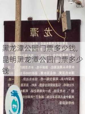 黑龙潭公园门票多少钱,昆明黑龙潭公园门票多少钱