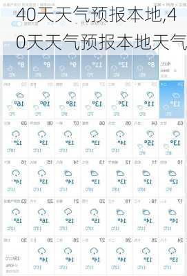 40天天气预报本地,40天天气预报本地天气