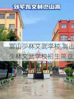 嵩山少林文武学校,嵩山少林文武学校招生简章