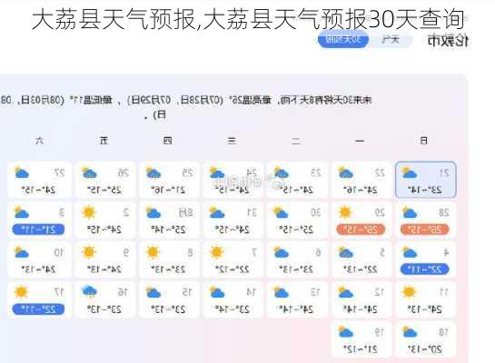 大荔县天气预报,大荔县天气预报30天查询