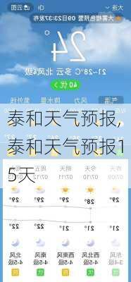 泰和天气预报,泰和天气预报15天