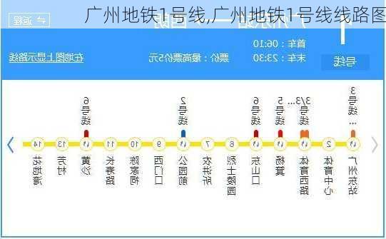 广州地铁1号线,广州地铁1号线线路图