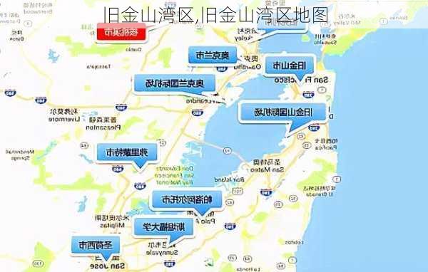 旧金山湾区,旧金山湾区地图