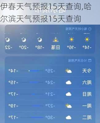 伊春天气预报15天查询,哈尔滨天气预报15天查询