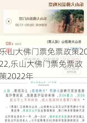 乐山大佛门票免票政策2022,乐山大佛门票免票政策2022年