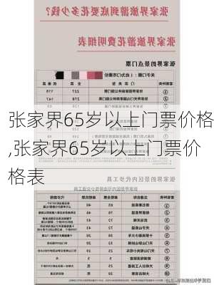 张家界65岁以上门票价格,张家界65岁以上门票价格表