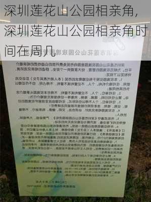 深圳莲花山公园相亲角,深圳莲花山公园相亲角时间在周几