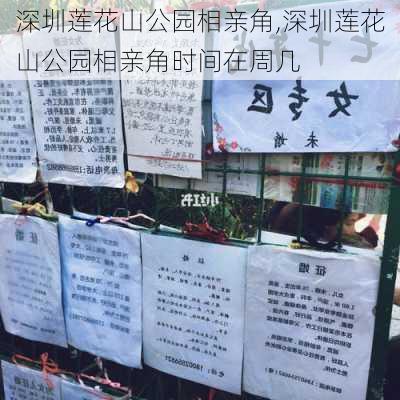 深圳莲花山公园相亲角,深圳莲花山公园相亲角时间在周几