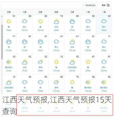 江西天气预报,江西天气预报15天查询