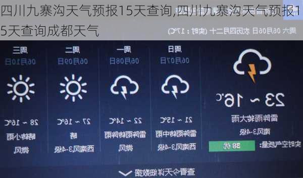 四川九寨沟天气预报15天查询,四川九寨沟天气预报15天查询成都天气