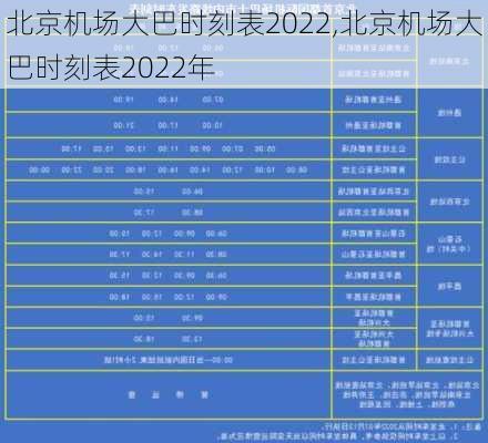 北京机场大巴时刻表2022,北京机场大巴时刻表2022年