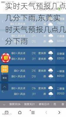 实时天气预报几点几分下雨,东莞实时天气预报几点几分下雨