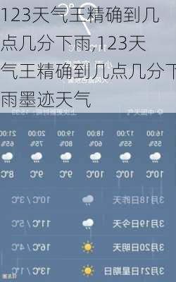 123天气王精确到几点几分下雨,123天气王精确到几点几分下雨墨迹天气