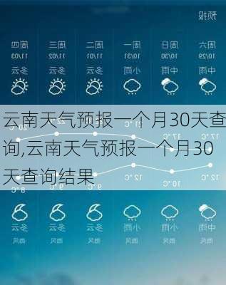 云南天气预报一个月30天查询,云南天气预报一个月30天查询结果