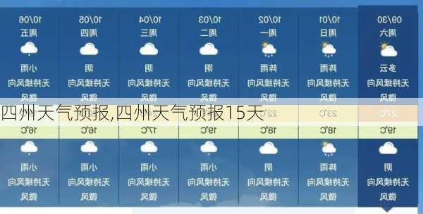 四州天气预报,四州天气预报15天