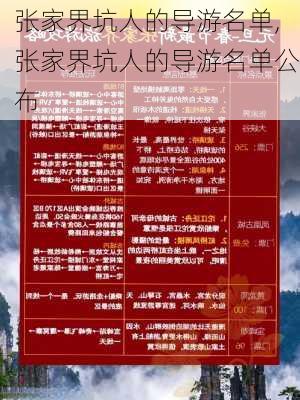 张家界坑人的导游名单,张家界坑人的导游名单公布