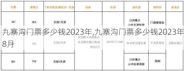 九寨沟门票多少钱2023年,九寨沟门票多少钱2023年8月