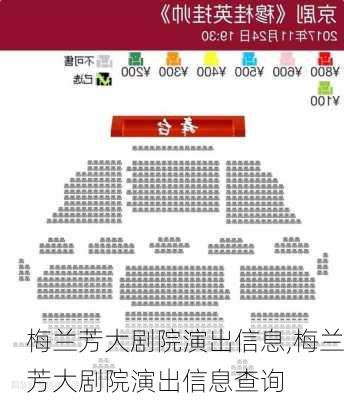 梅兰芳大剧院演出信息,梅兰芳大剧院演出信息查询