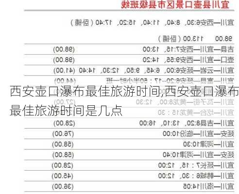 西安壶口瀑布最佳旅游时间,西安壶口瀑布最佳旅游时间是几点