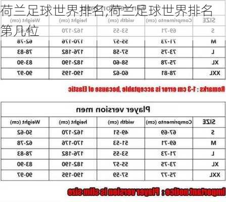 荷兰足球世界排名,荷兰足球世界排名第几位