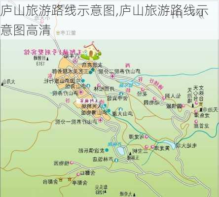 庐山旅游路线示意图,庐山旅游路线示意图高清