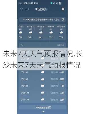 未来7天天气预报情况,长沙未来7天天气预报情况