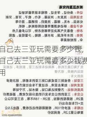 自己去三亚玩需要多少钱,自己去三亚玩需要多少钱费用