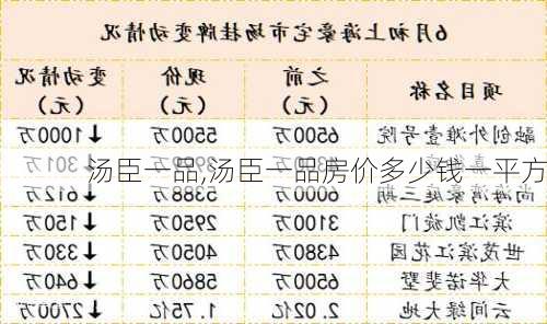 汤臣一品,汤臣一品房价多少钱一平方