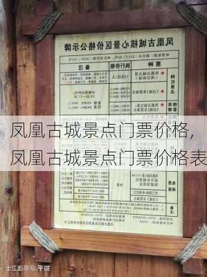 凤凰古城景点门票价格,凤凰古城景点门票价格表