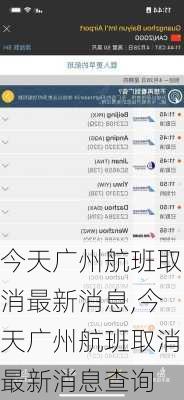 今天广州航班取消最新消息,今天广州航班取消最新消息查询