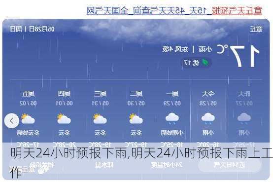 明天24小时预报下雨,明天24小时预报下雨上工作