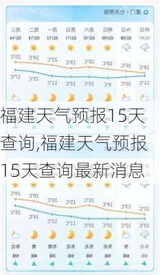 福建天气预报15天查询,福建天气预报15天查询最新消息